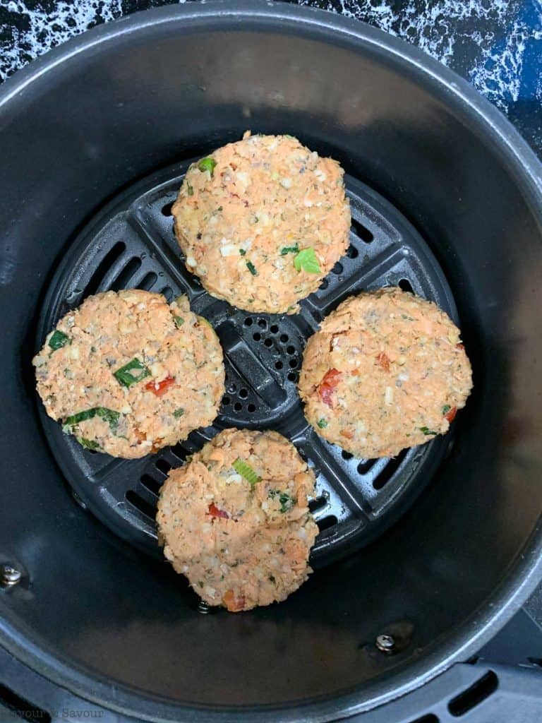 salmon patties in an air fryer