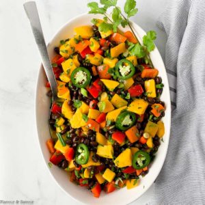 Overhead view of Mango Black Bean Salad