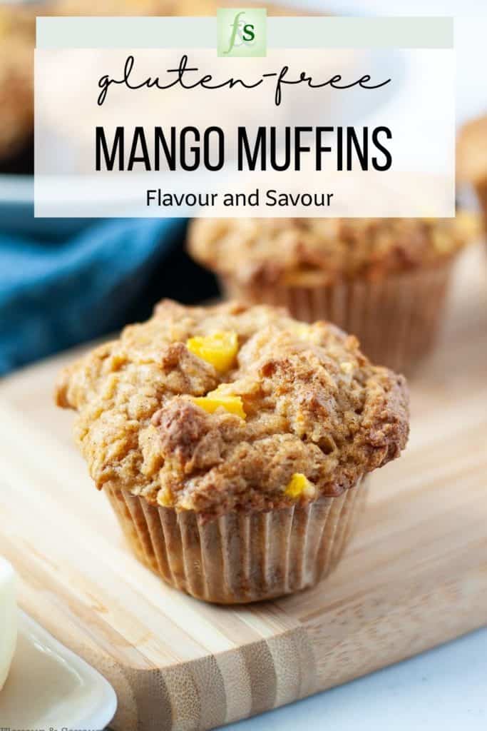 Gluten-free Mango Muffin image with text overlay