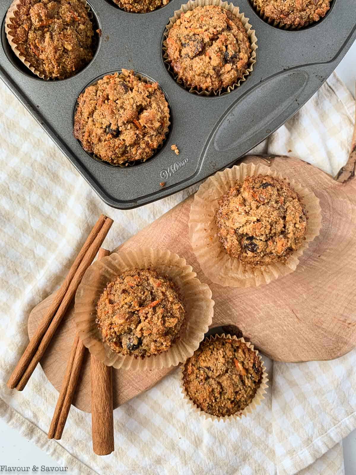 Gluten-free Sunshine Muffins overhead view