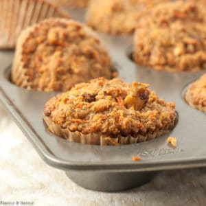 A Sunshine Muffin in a muffin tin