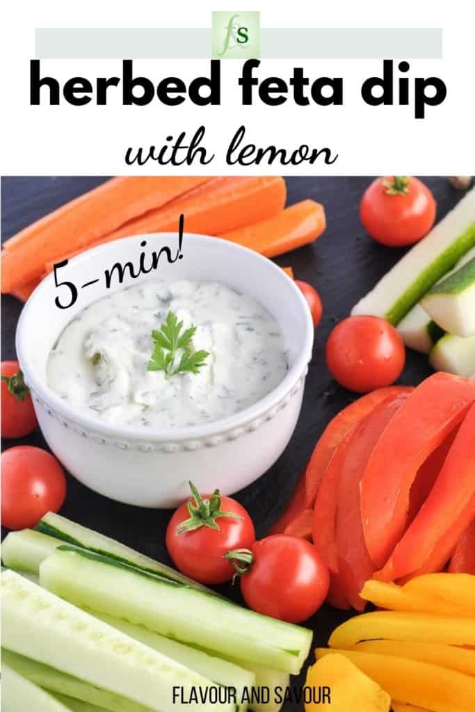 Image and text overlay for Herbed Feta Dip
