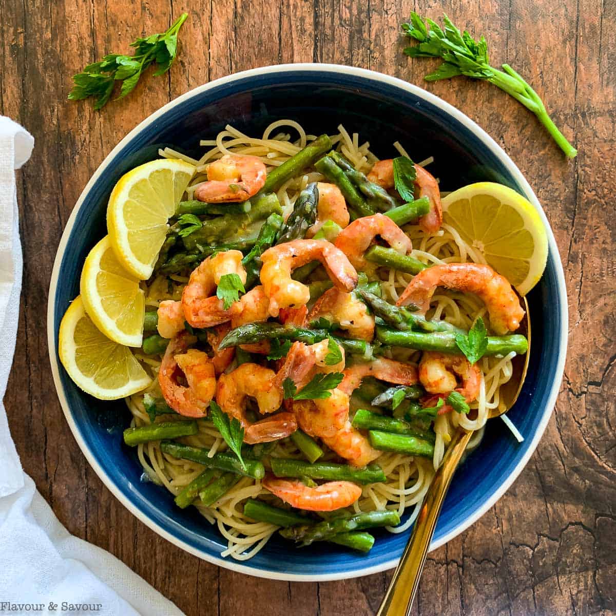 Air Fryer Lemon Garlic Shrimp - Flavour and Savour