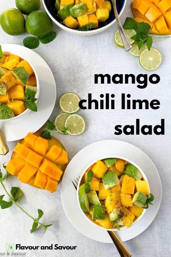 Text and image for Mango Chili Lime Salad