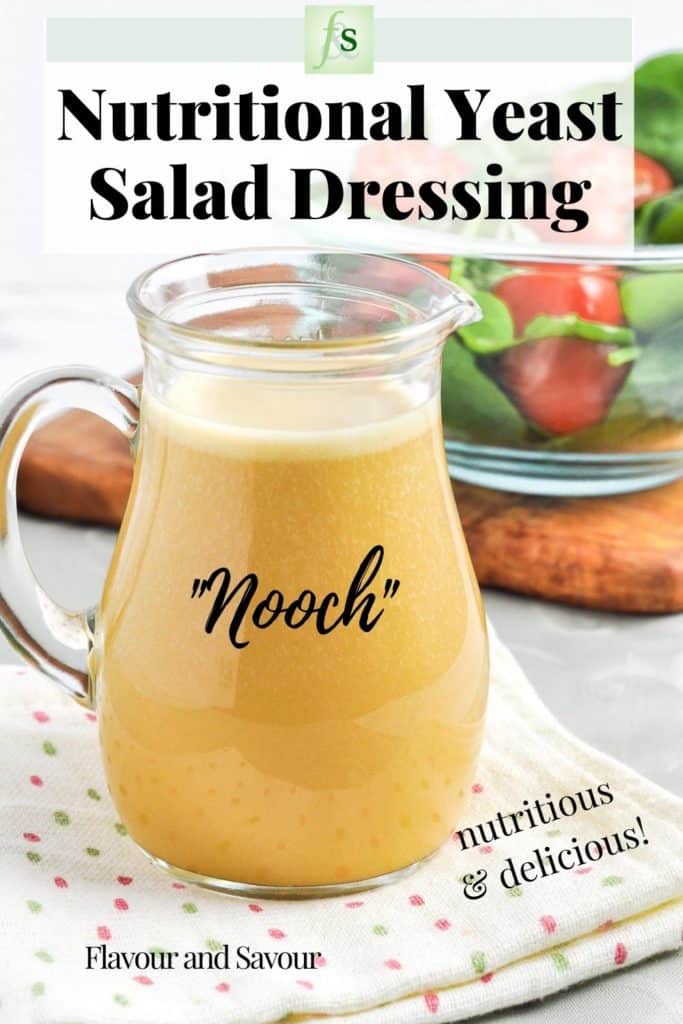 image and text overlay for nutritional yeast salad dressing