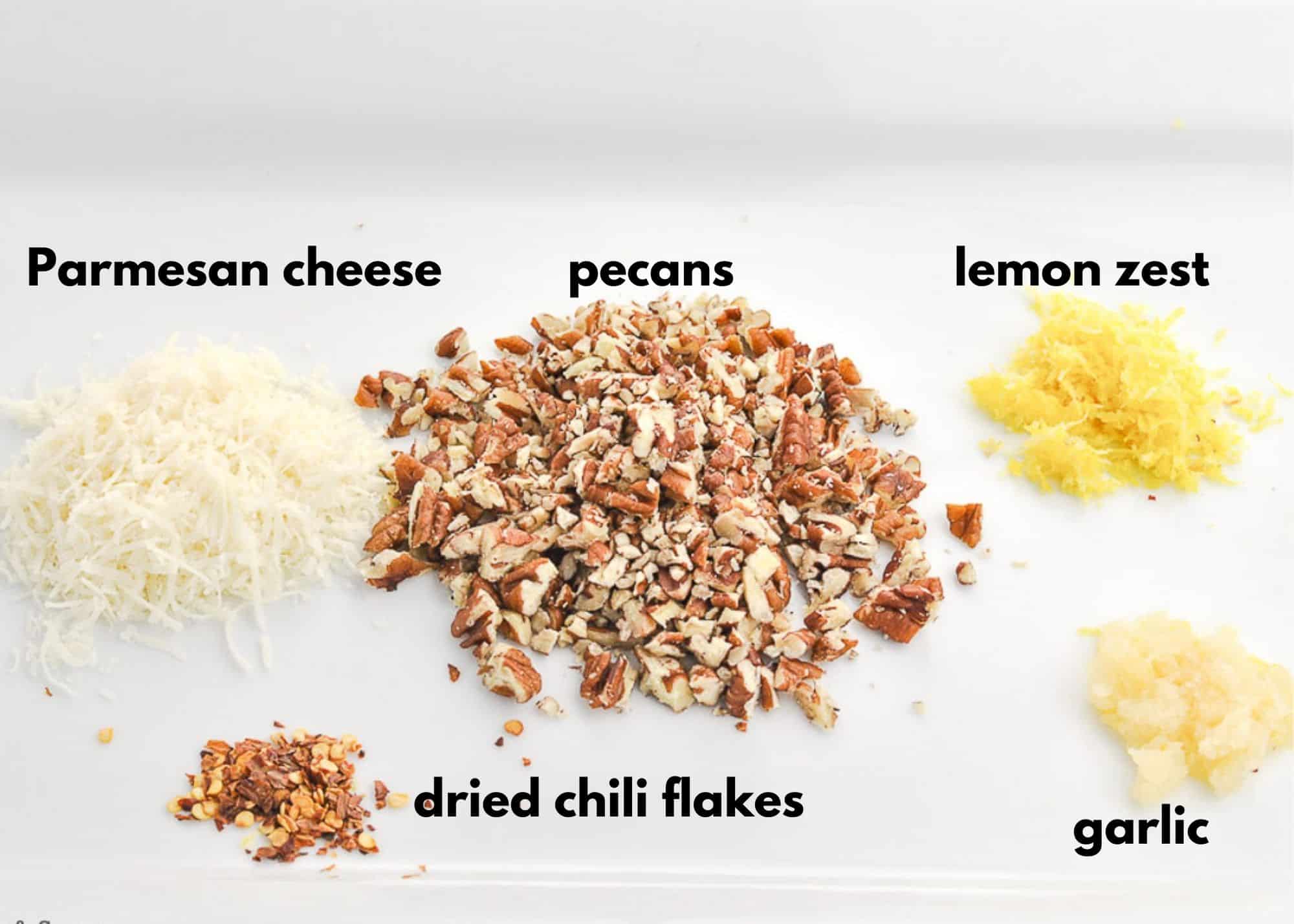 Ingredients for Skillet Parmesan Pecan Green Beans