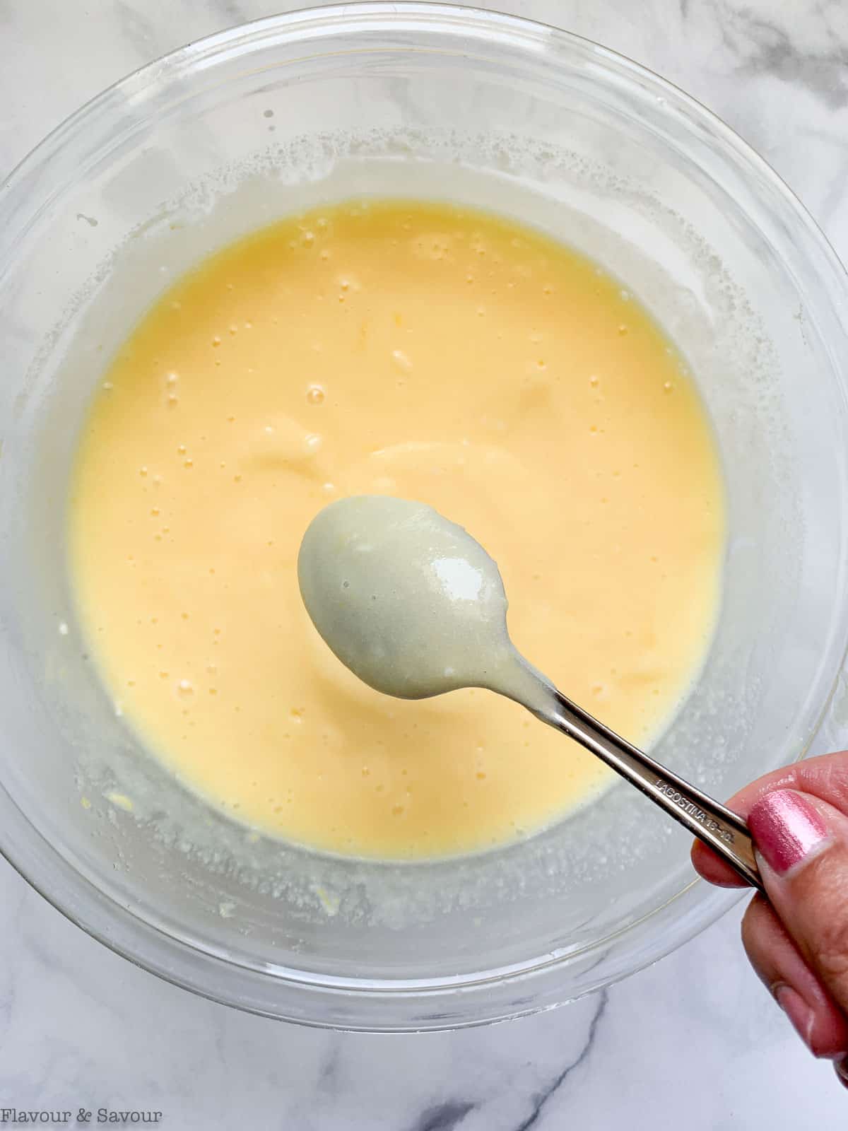 Making microwave lemon curd