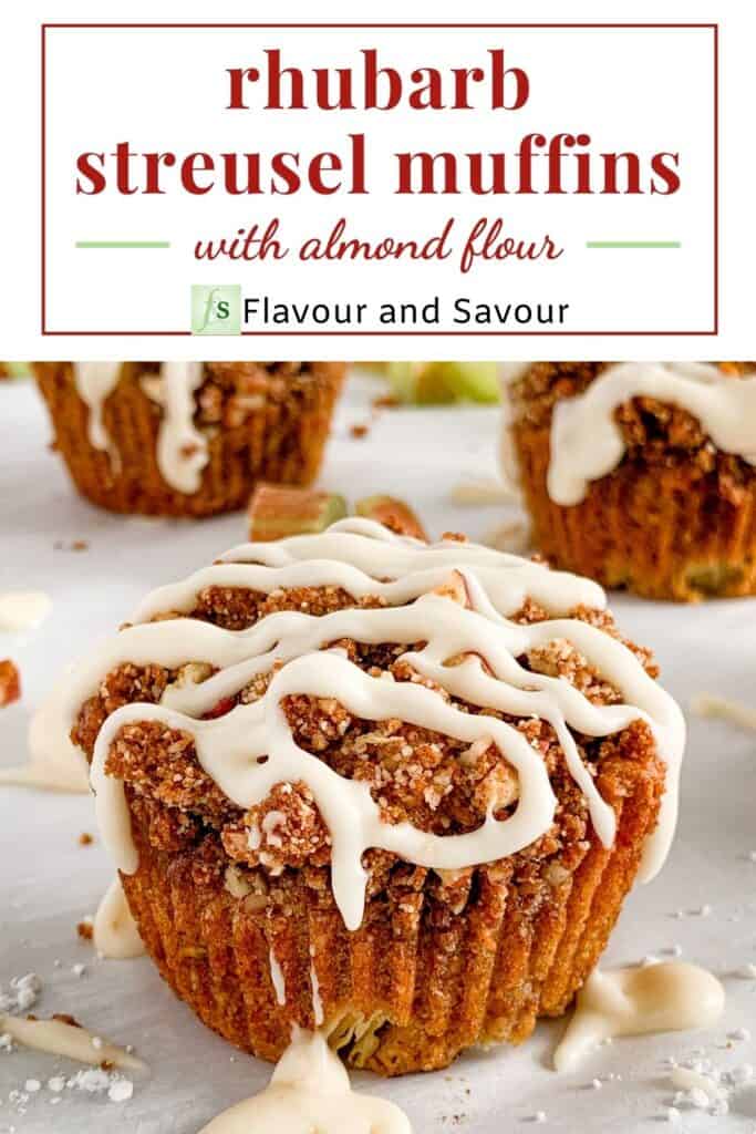 Image and text for Rhubarb Streusel Muffins