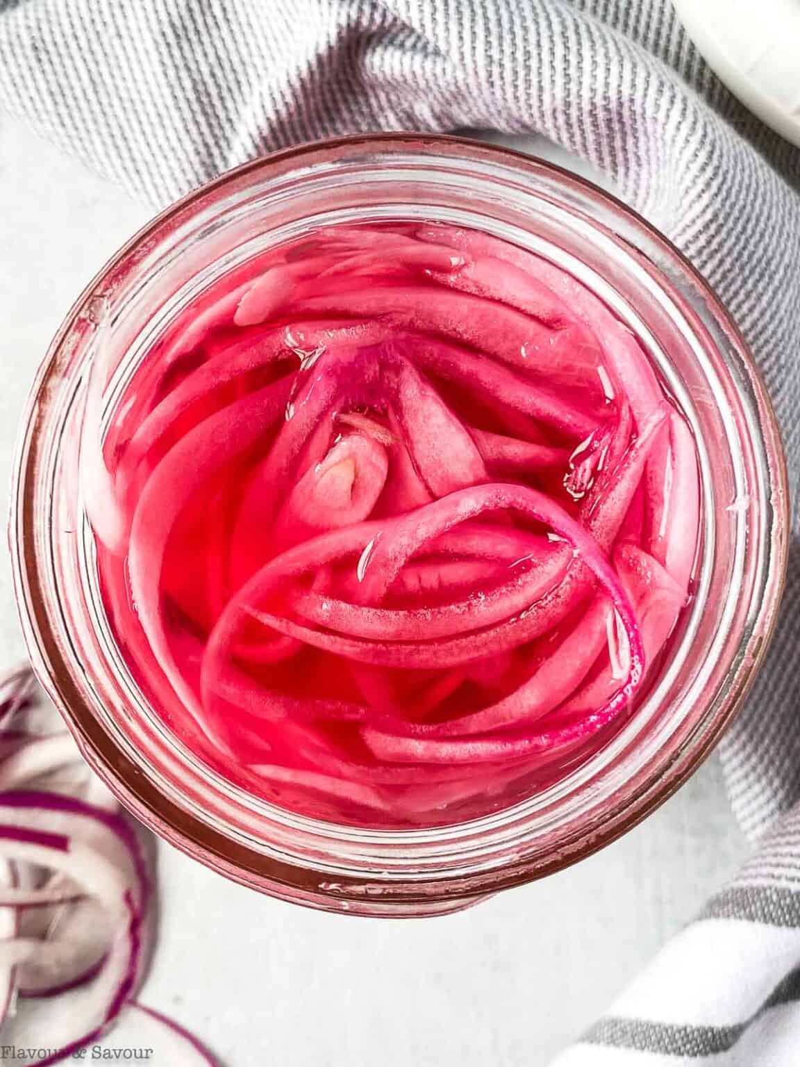 Easy Refrigerator Pickled Red Onions Flavour and Savour