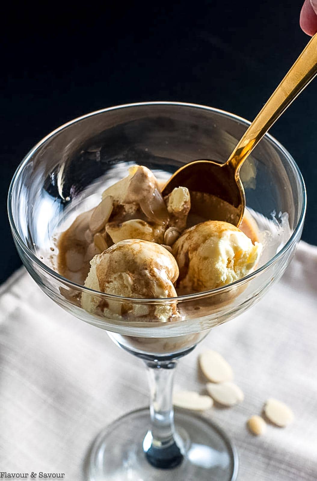 A spoonful of affogato.