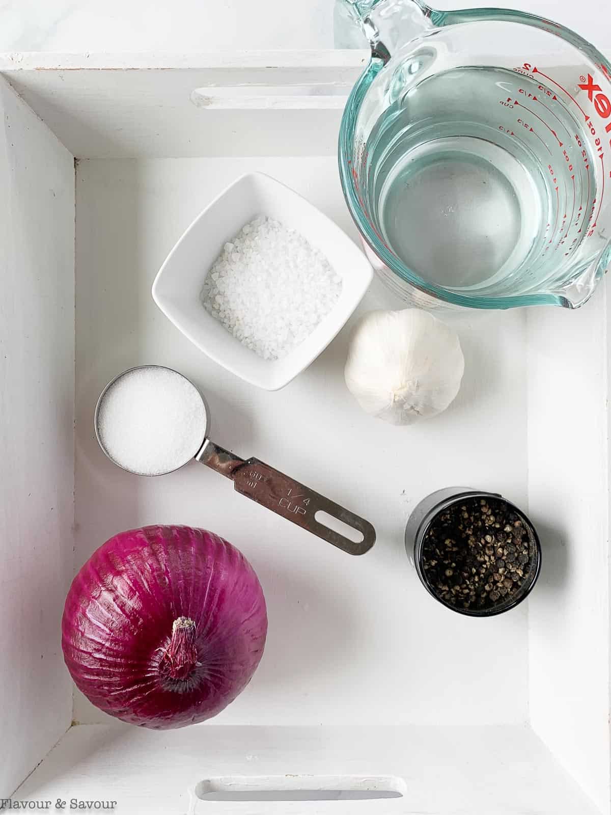 Ingredients for Pickled Red Onions