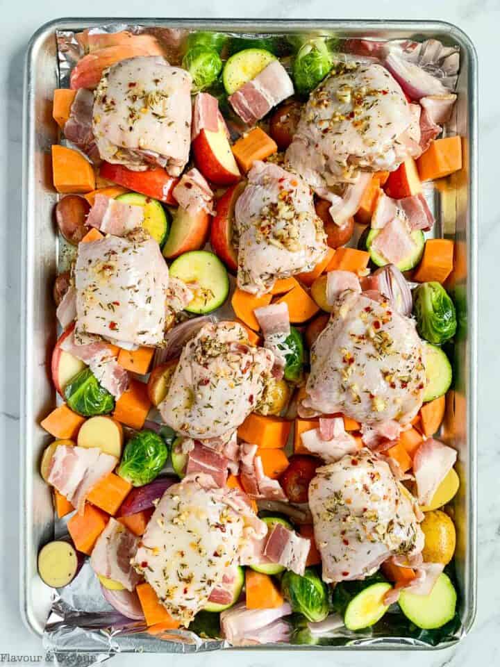 Sheet Pan Chicken and Roasted Harvest Vegetables Flavour and Savour