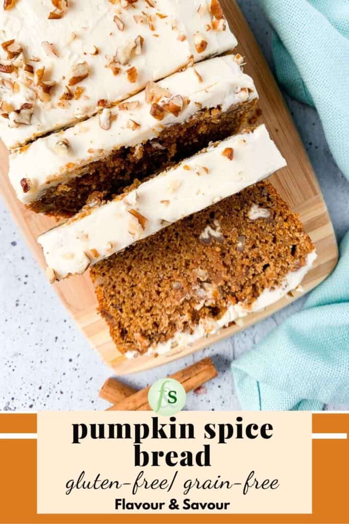 image and text for pumpkin spice bread