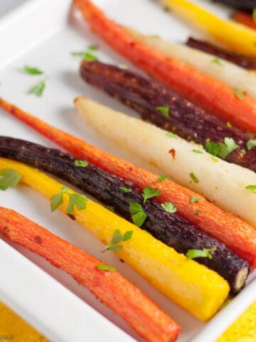 roasted carrots with parsley