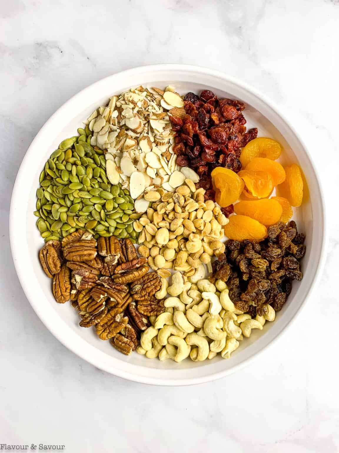 Trail Mix Chocolate Nut Clusters with Sea Salt Flavour and Savour