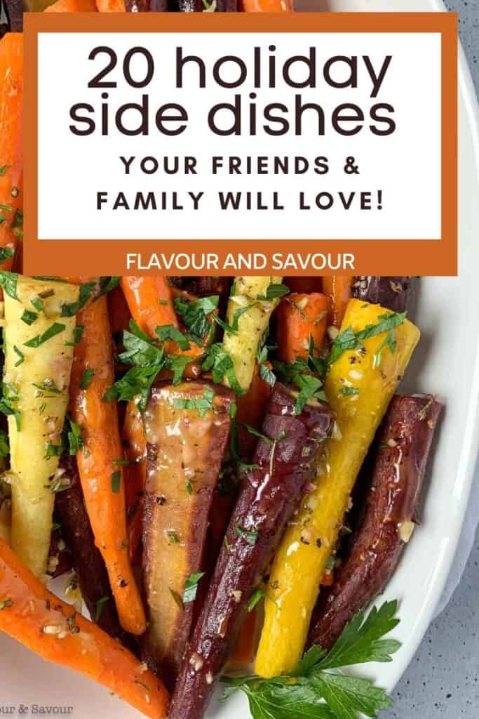 text and image for 20 holiday side dish recipes20