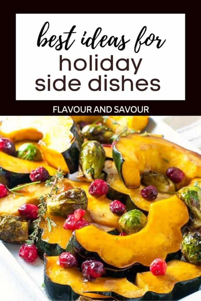 image with text for best ideas for holiday side dishes