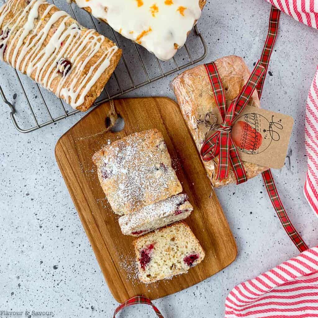 Christmas Cranberry Mini Loaf Gift Bread Recipe