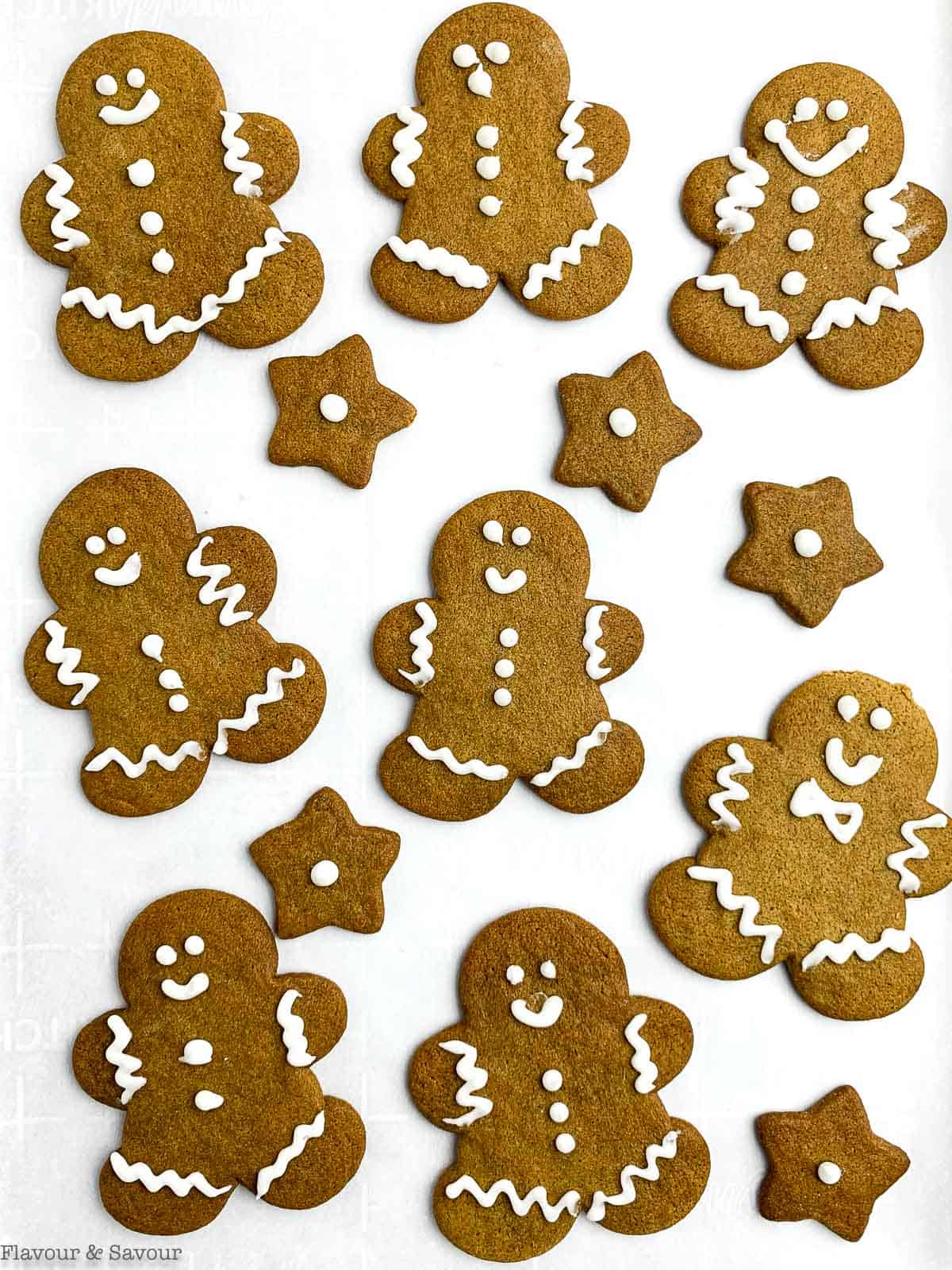 decorated gingerbread cut-out cookies