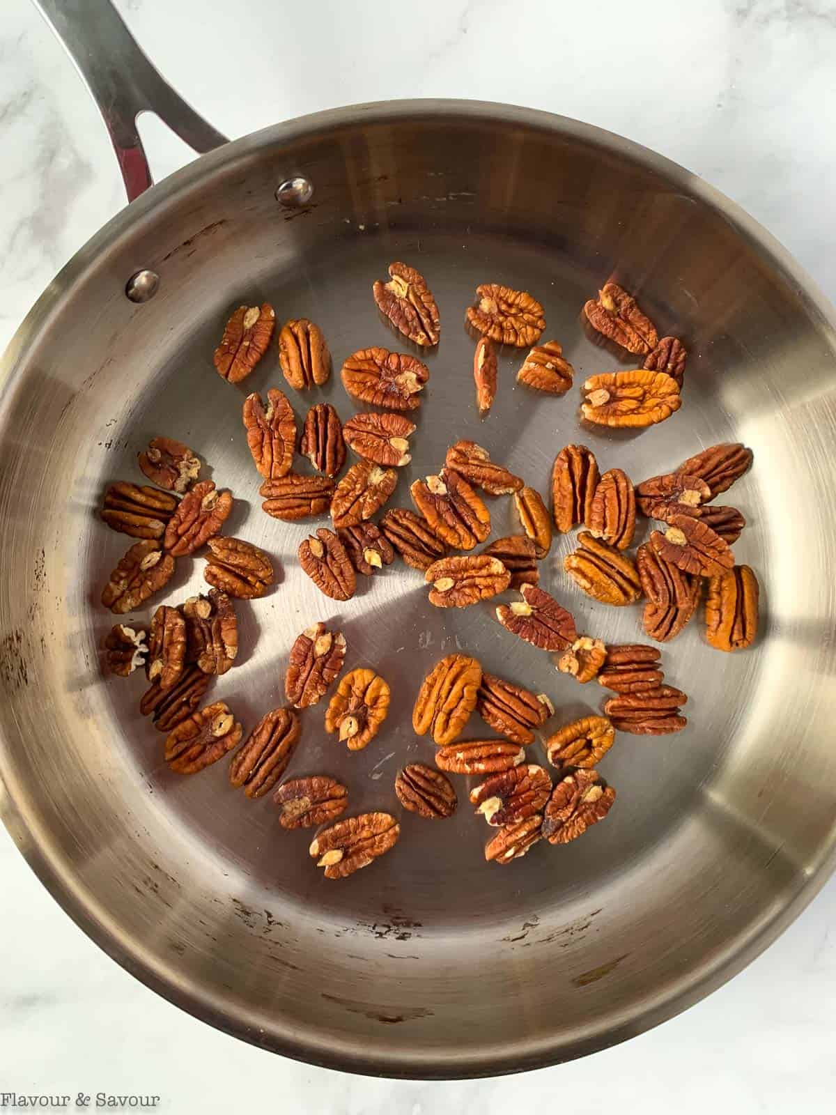 pecans in a skillet