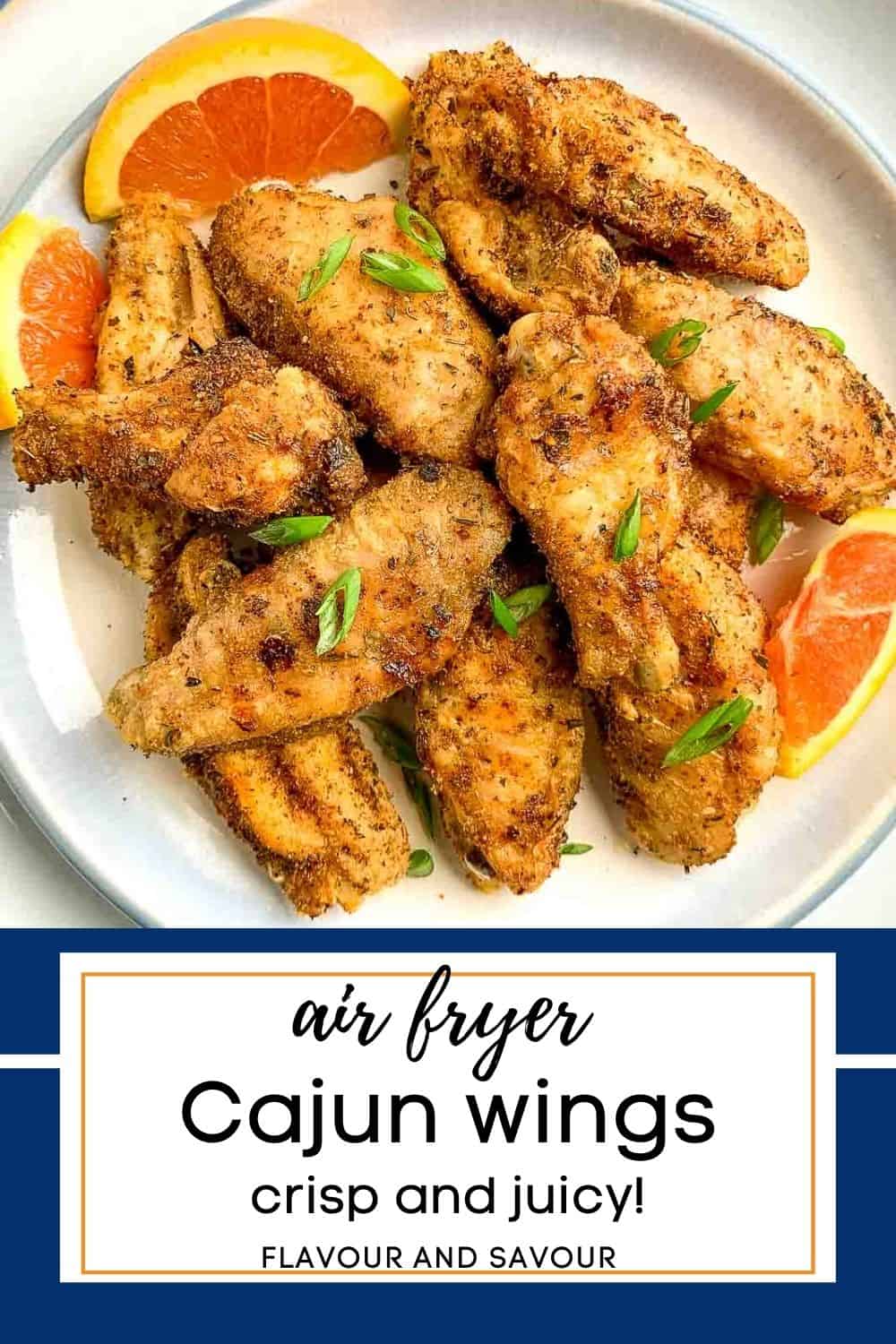 Air Fryer Crispy Cajun Wings Flavour and Savour