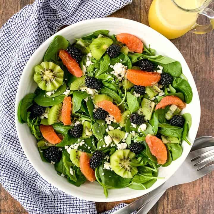 Blackberry Kiwi Salad with Oranges Flavour and Savour