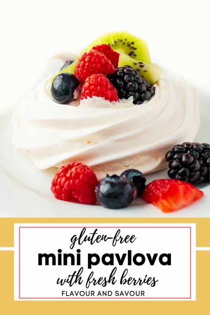 text and image for mini pavlova