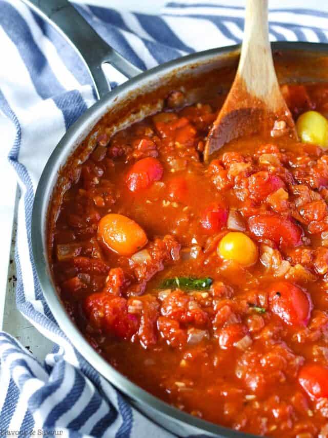 Arrabbiata Sauce with Cherry Tomatoes - Flavour and Savour