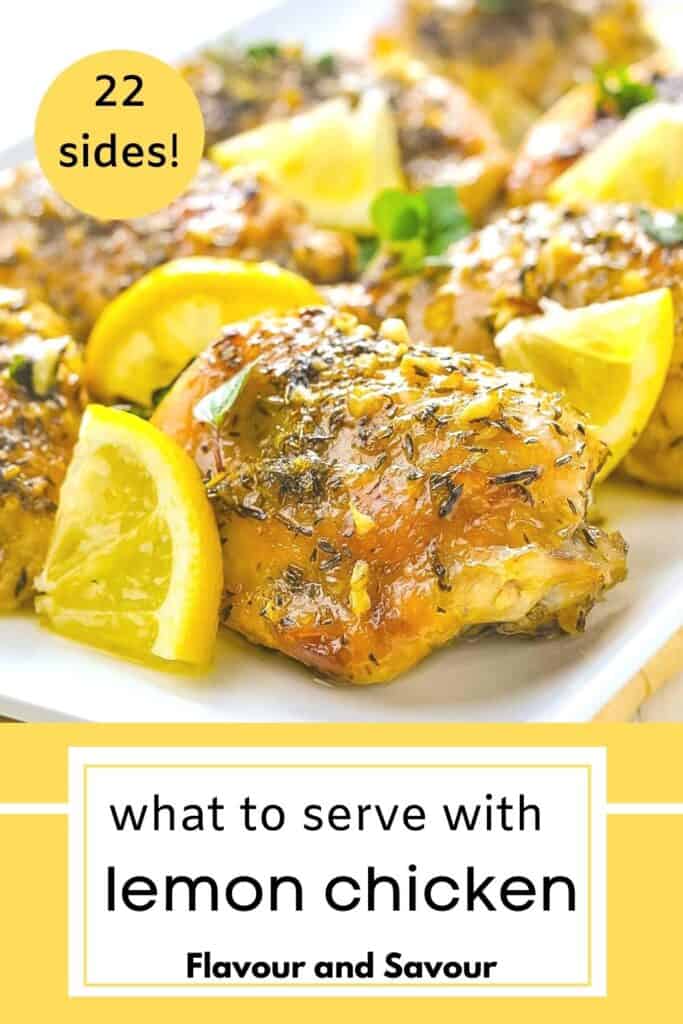 image with text for what to serve with lemon chicken.