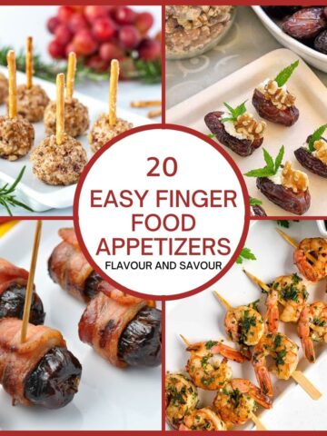 20 easy finger food appetizers collage.