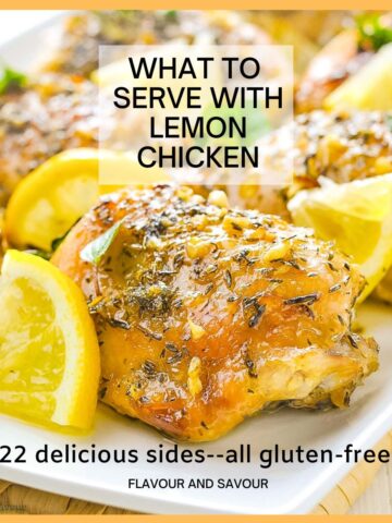 Image with text for what to serve with lemon chicken.