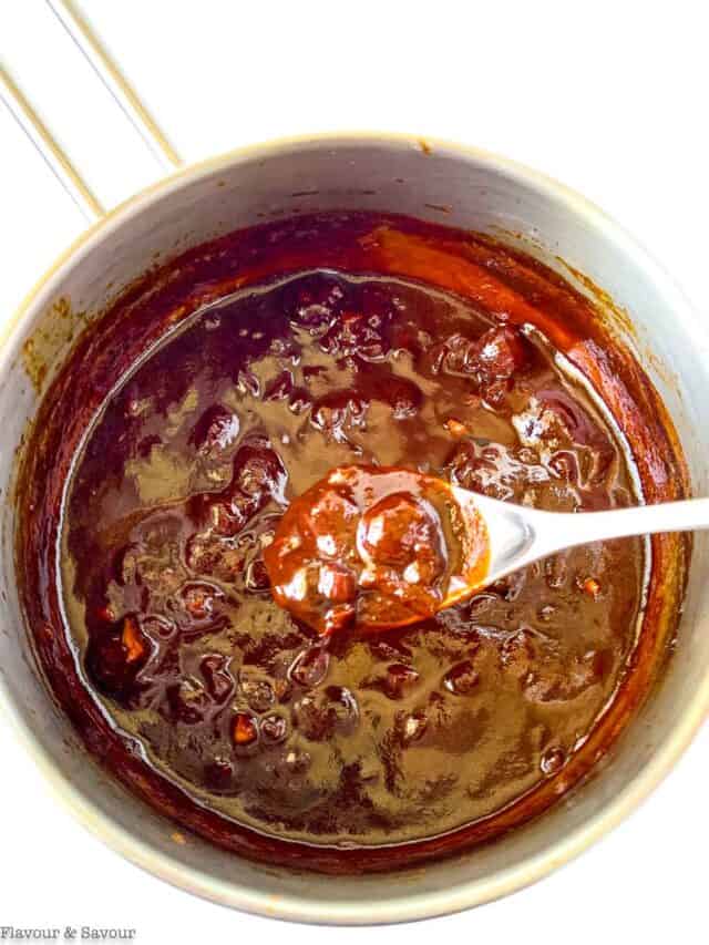 Homemade Cherry Barbecue Sauce Without Ketchup Flavour And Savour