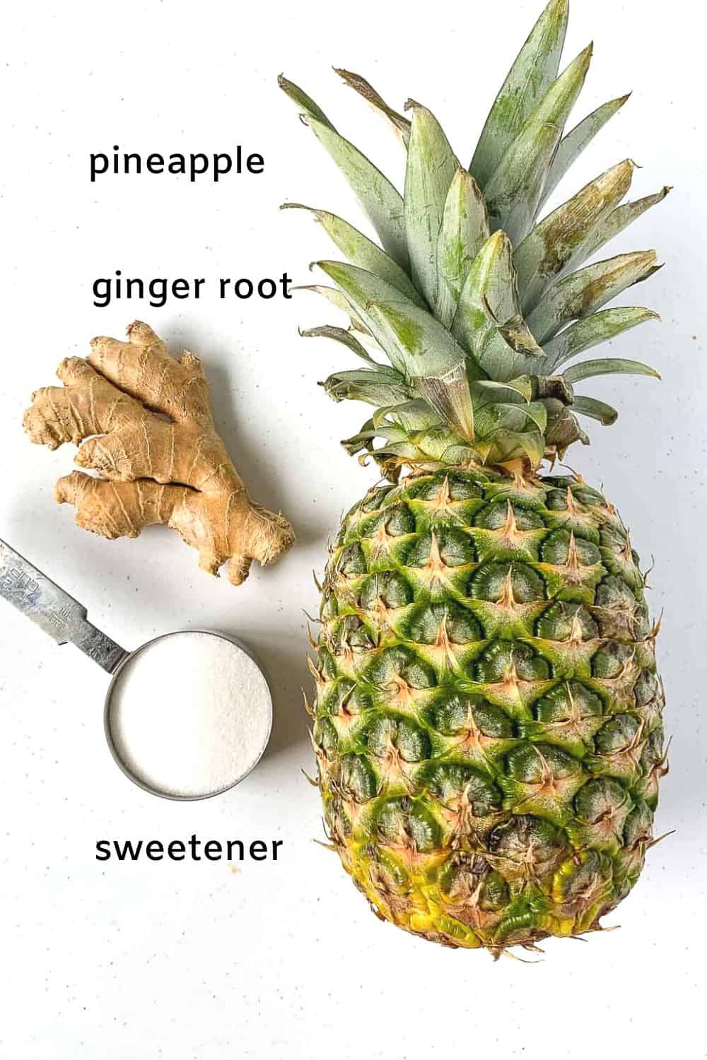 Ingredients for Pineapple Ginger Agua Fresca