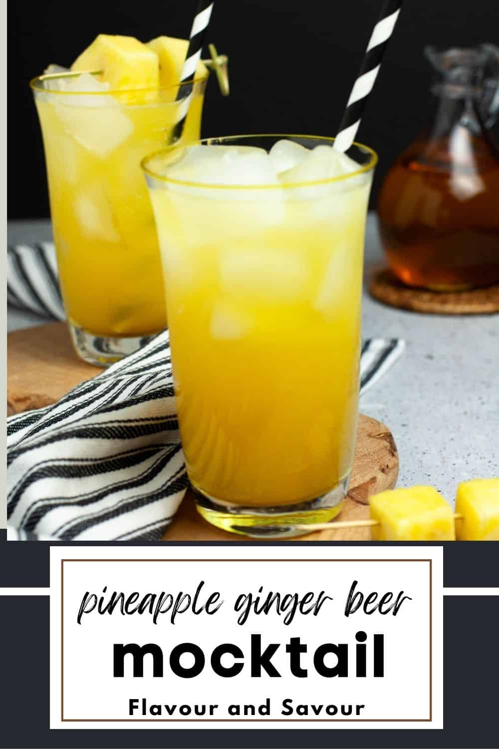 3Ingredient Pineapple Ginger Beer Mocktail Flavour and Savour