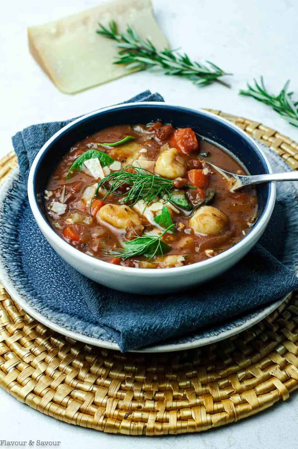 Italian Vegetable Gnocchi Soup Flavour and Savour