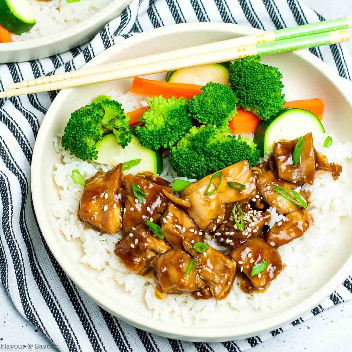 Teriyaki Chicken Rice Bowls (GlutenFree) Flavour and Savour