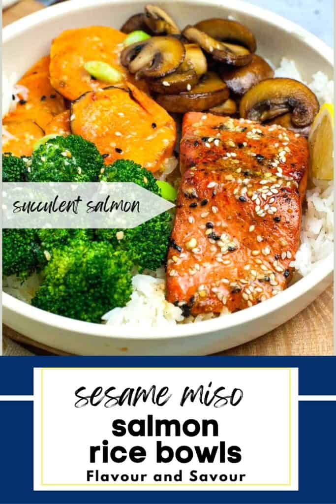 Sesame Miso Salmon Bowls - Flavour and Savour