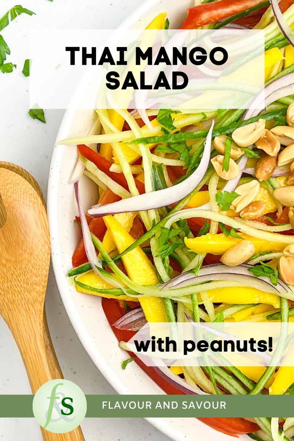 Text and image for Thai Mango Salad with Peanuts