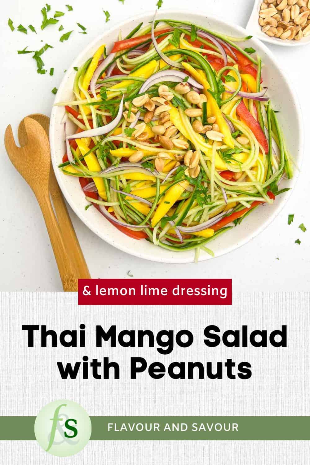 Image with text for Thai Mango Salad.