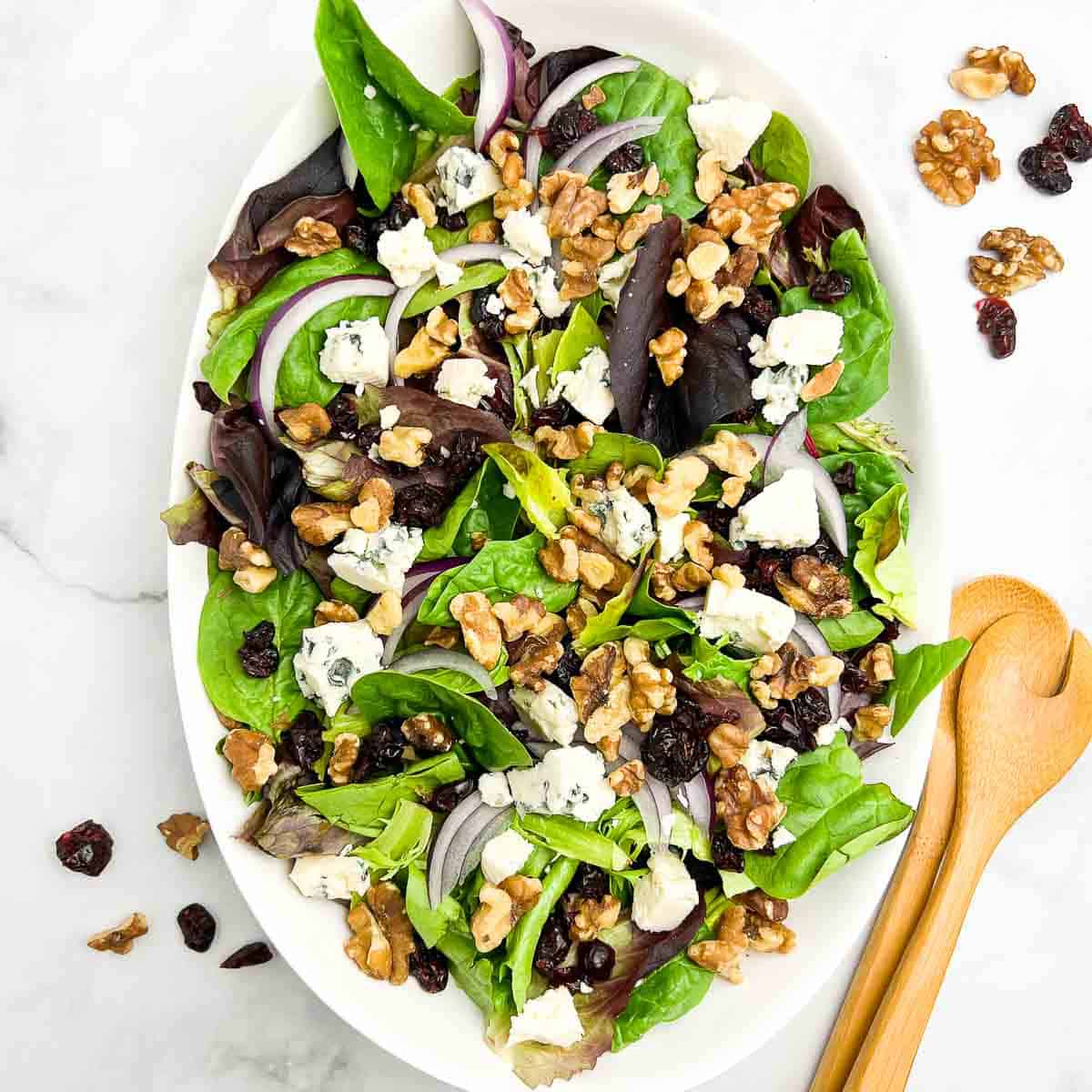 Blue Cheese and Walnut Salad with Cranberries Flavour and Savour