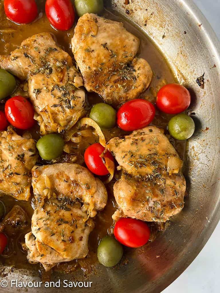 Moroccan Lemon Chicken Thighs with Olives Flavour and Savour