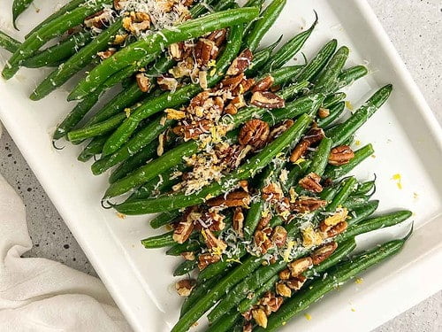 green beans with punchy parmesan dressing Oven-Roasted Green Beans (30-Minute Side Dish)