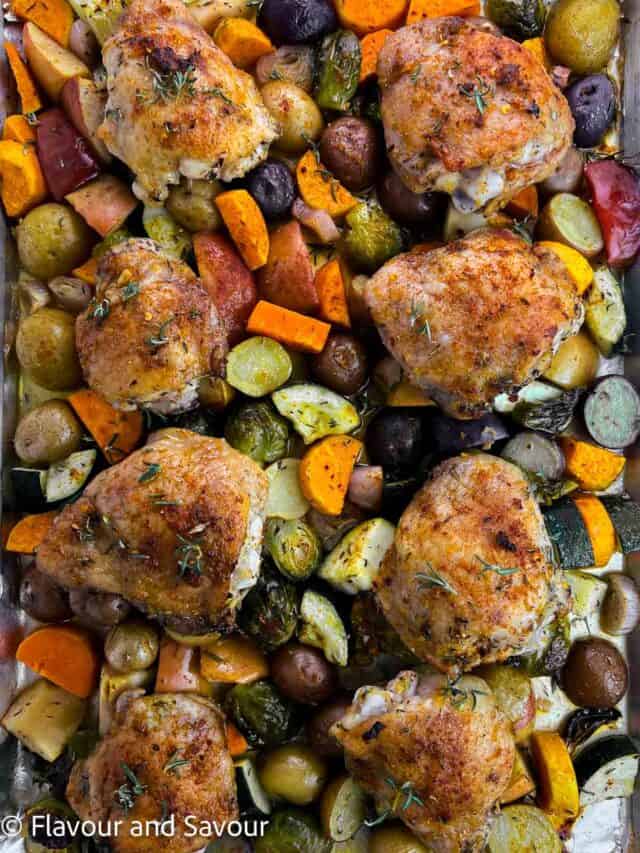 Sheet Pan Chicken and Roasted Harvest Vegetables - Flavour and Savour
