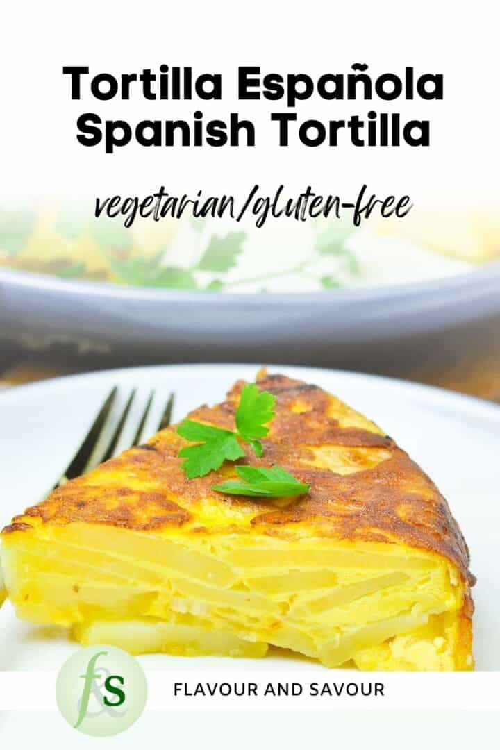 Image with text overlay for Tortilla Española.